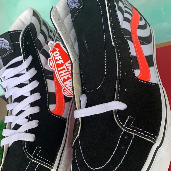 VANS SK8-HI Swirl Black/Flery Coral men’s - Picture 9 of 16